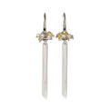 Cherie Color Tassel Earrings - Rose Gold and Silver